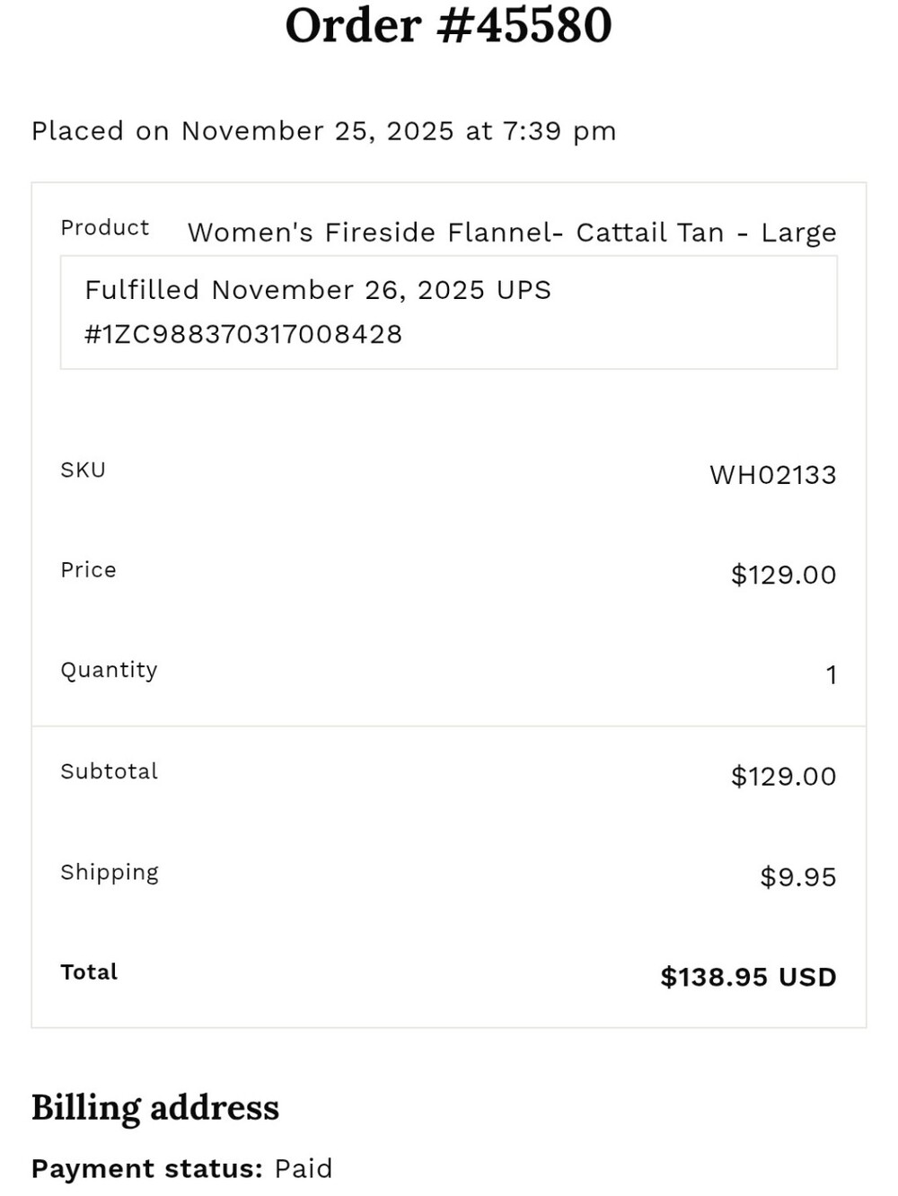 NWT Women's Fireside Cotton Flannel Button-Down Shirt - Cattail Tan Large L - Picture 5 of 10
